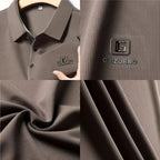 Kit de Camisas Polo Masculinas Premium em Seda Mulberry, Poliéster e Elastano